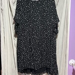 Black and White Polka Dot Women's Top